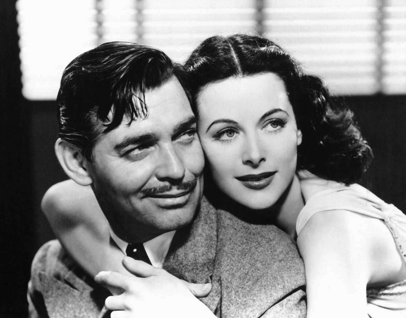 Clark Gable And Hedy Lamarr In Comrade X, 1940.