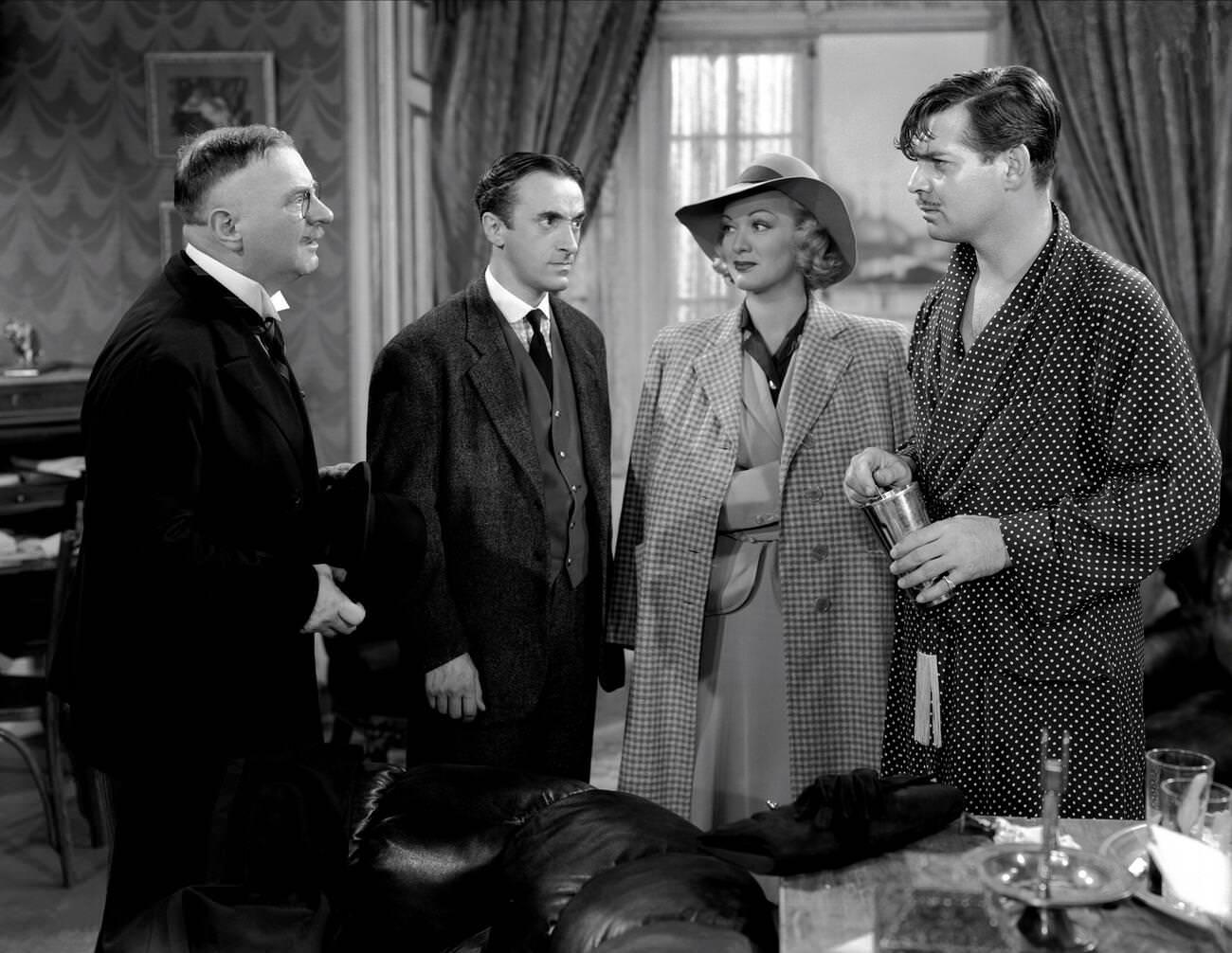 Sig Ruman, Felix Bressart, Eve Arden, And Clark Gable In Comrade X, 1940.