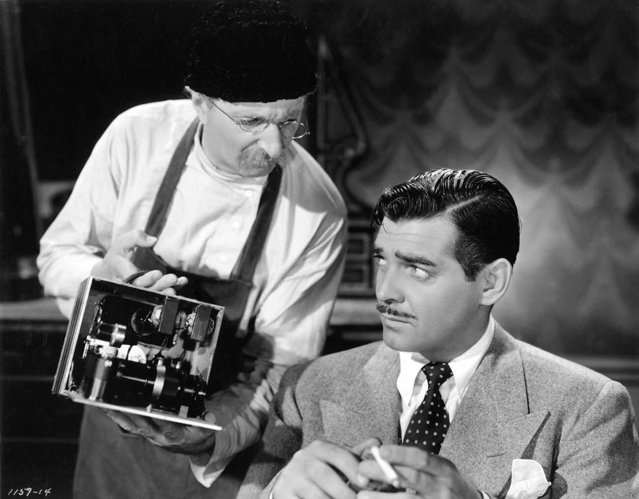Felix Bressart And Clark Gable In Comrade X, Screenplay By Ben Hecht And Charles Lederer, 1940.
