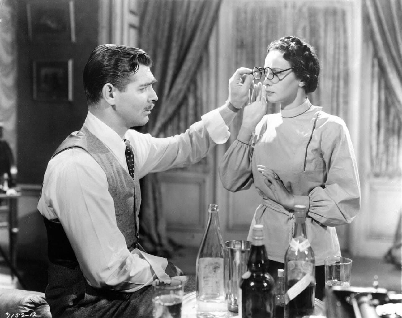 Clark Gable And Natasha Lytess In Comrade X, Screenplay By Ben Hecht And Charles Lederer, 1940.