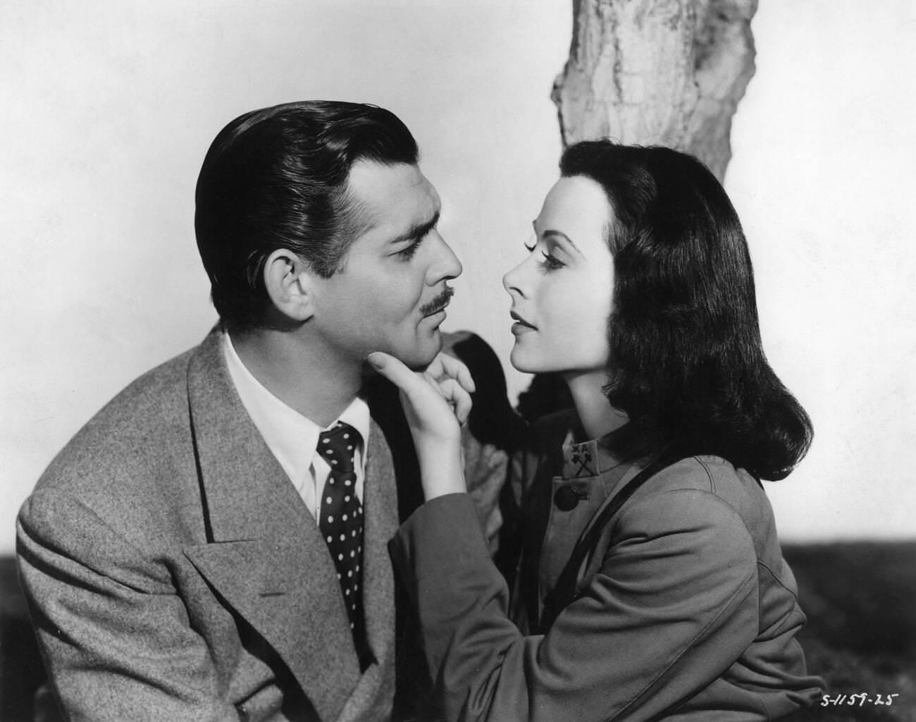 Clark Gable And Hedy Lamarr For Comrade X, 1940.