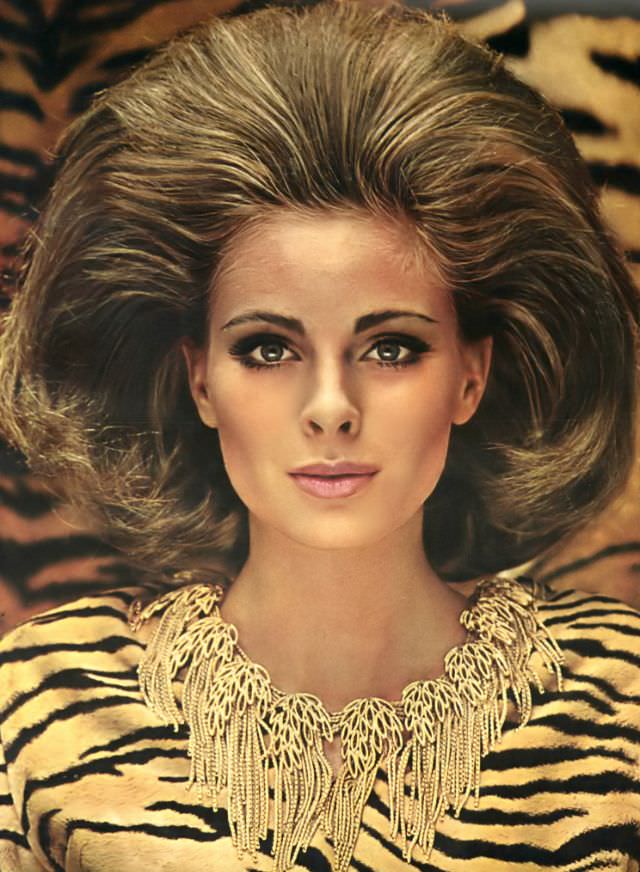 Camilla Sparv Wearing A Necklace Of Gilt Leaves And Tassels, 1964.