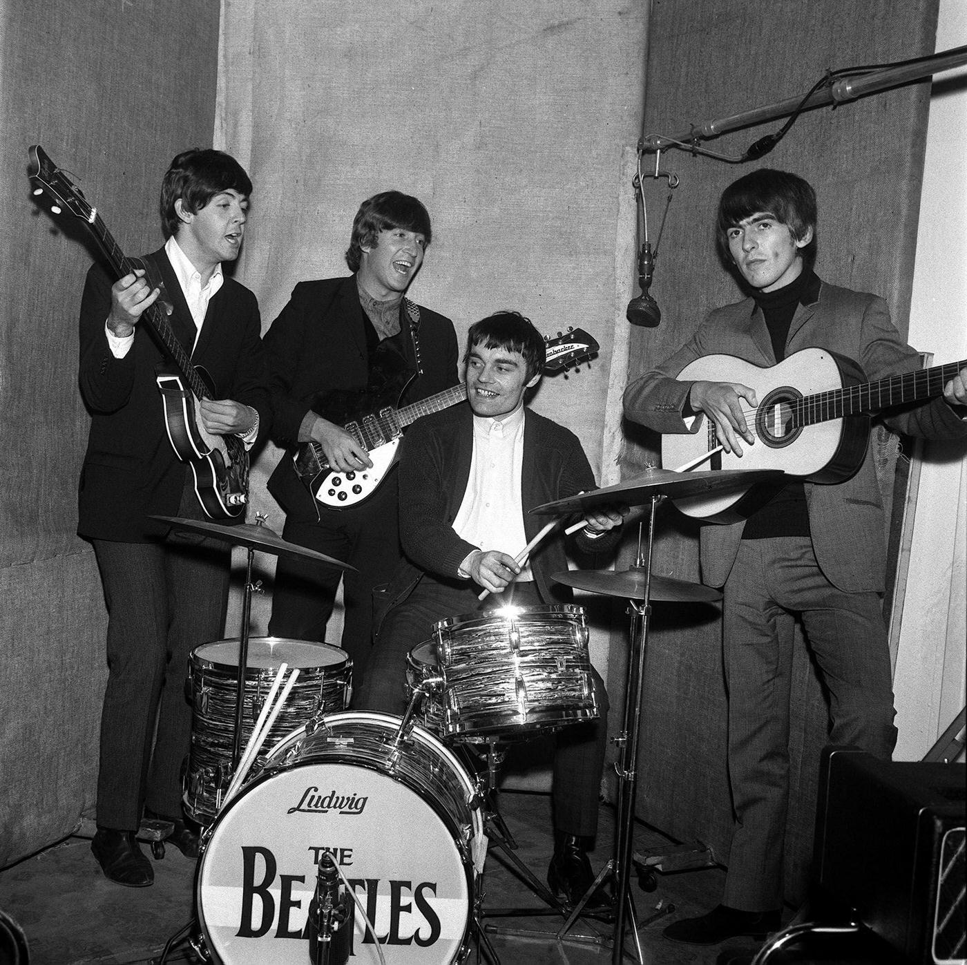 The Beatles With Jimmy Nicol Before Tour Of Denmark And Holland, 1964.
