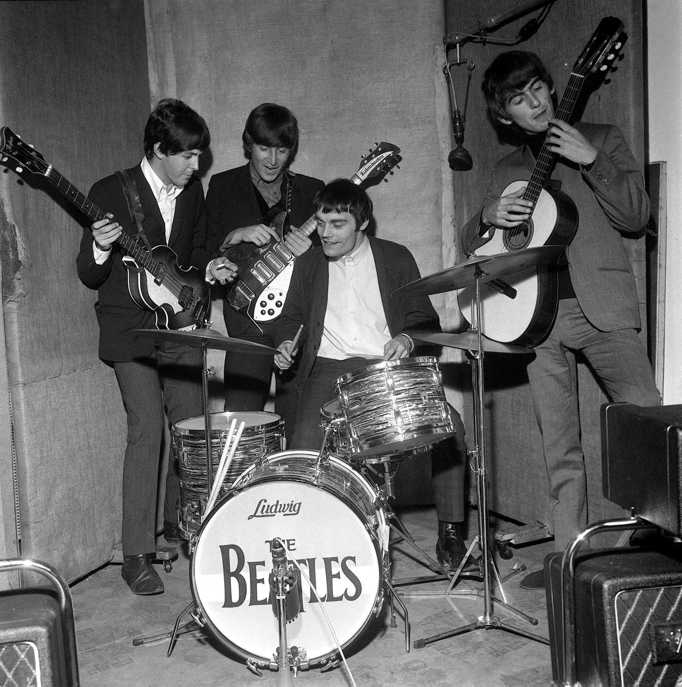 The Beatles With Jimmy Nicol Before Tour Of Denmark And Holland, 1964.