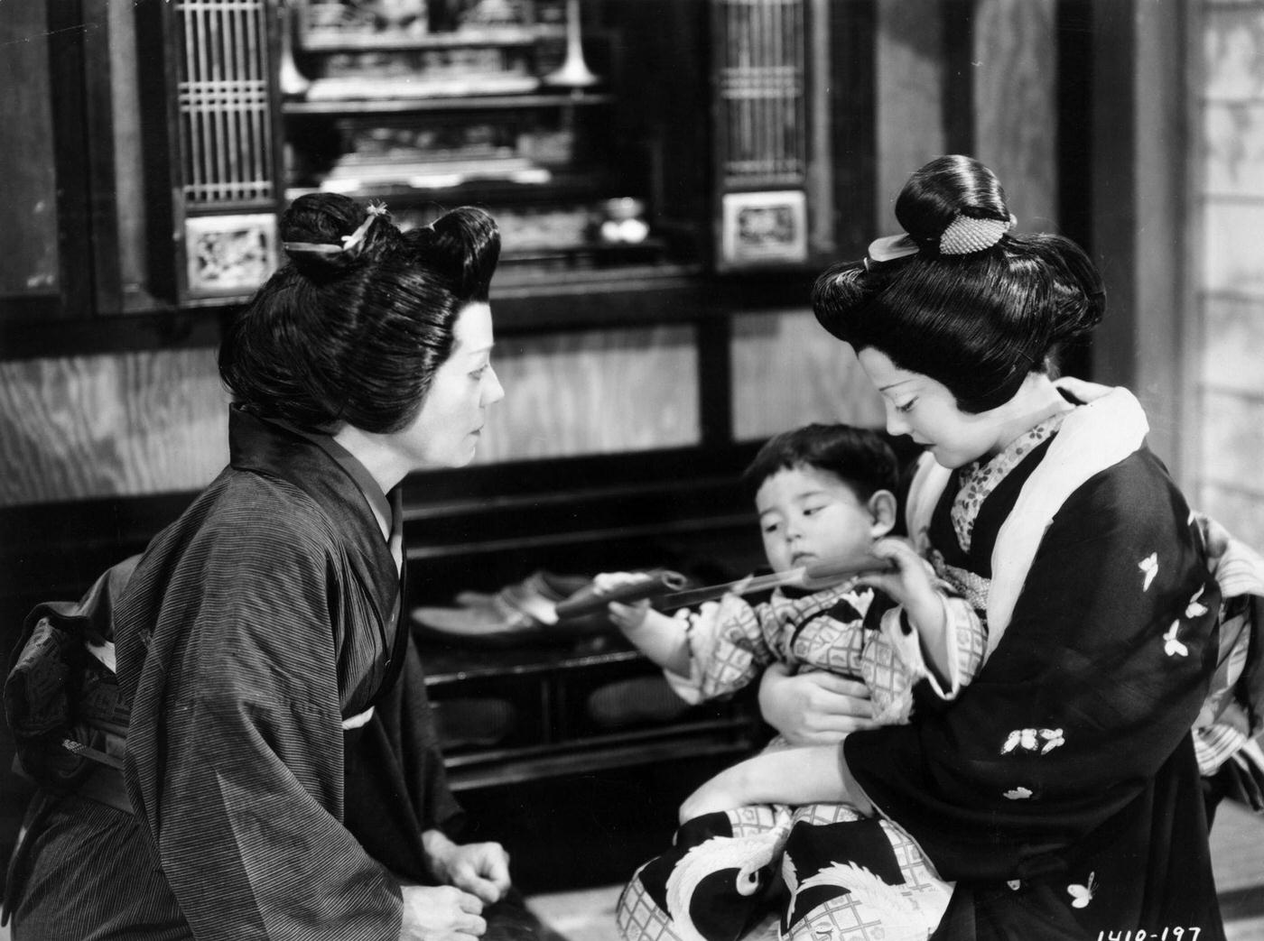 Sylvia Sidney In A Domestic Scene From The Film 'Madame Butterfly,' 1932.