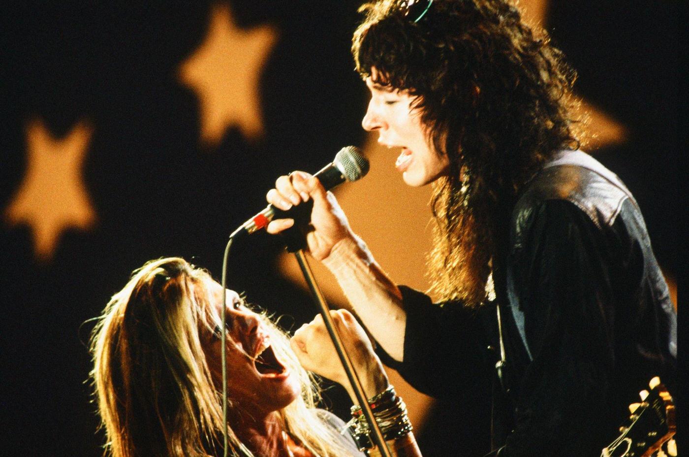 Sebastian Bach Of Skid Row And Tom Keifer Of Cinderella On Stage At The Moscow Music Peace Festival 1989