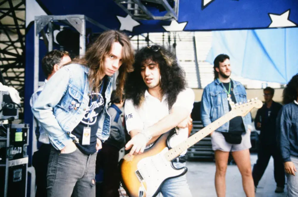 Skid Row’s Scotti Hill And Cinderella’s Jeff Labar Talk Guitars Backstage.