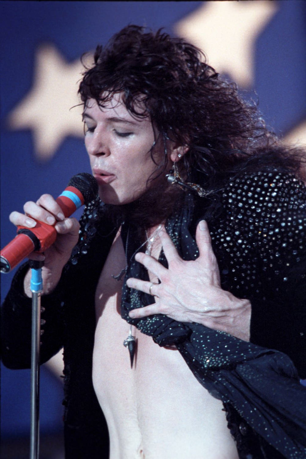 Tom Keifer, Vocalist Of American Band Cinderalla, Performs At The Moscow Music Peace Festival.