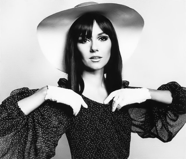 Nicole De La Marge In Printed Dress By Mary Quant, 1965