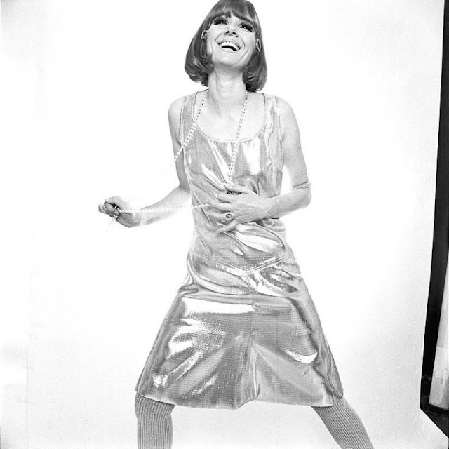 Nicole De La Marge In Silver Dress For Queen Magazine, 1965