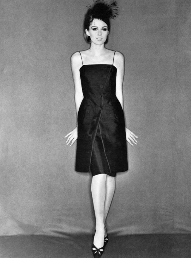 Nicole De La Marge In Cocktail Dress By Ronald Paterson, 1964