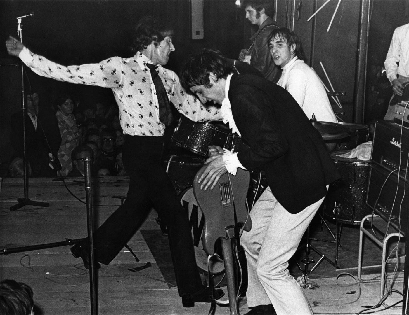 The Who, Including Townshend Smashing Guitar, Perform Live Onstage In The United Kingdom, March.