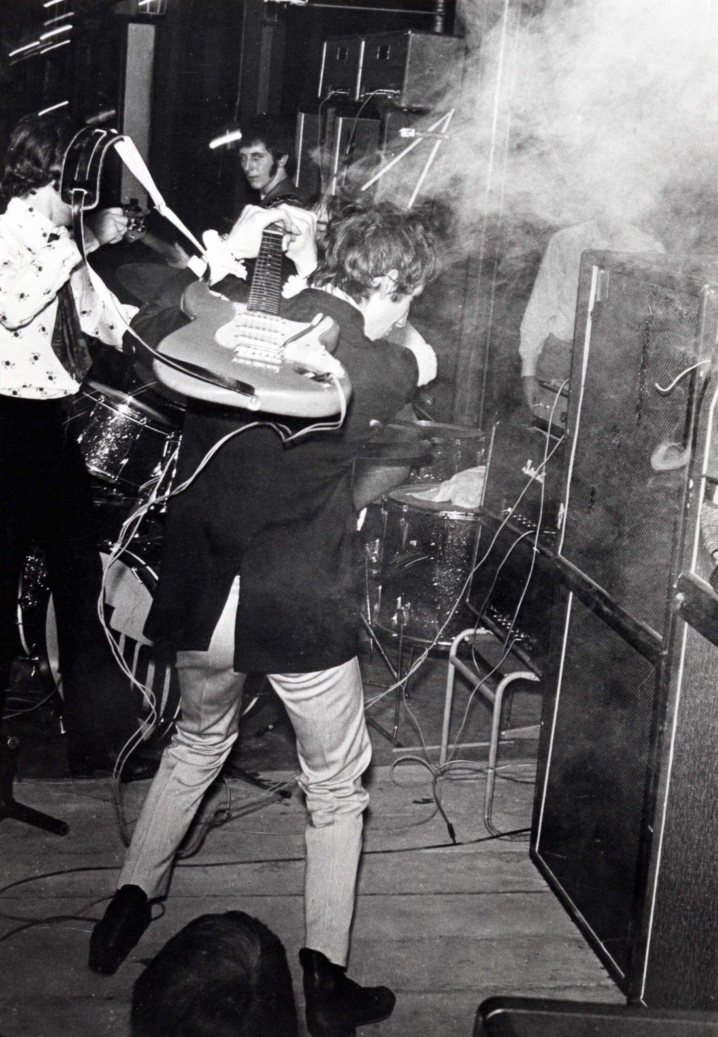 The Who, Including Pete Townshend Smashing His Guitar, Perform In The United Kingdom, March.