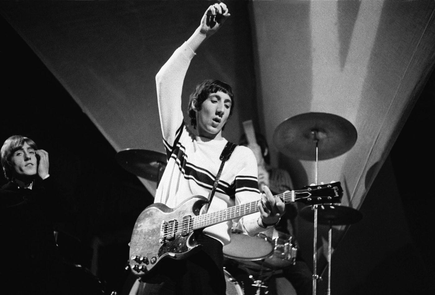 Roger Daltrey And Pete Townshend Of The Who Perform On Danish Tv, Year Unknown.
