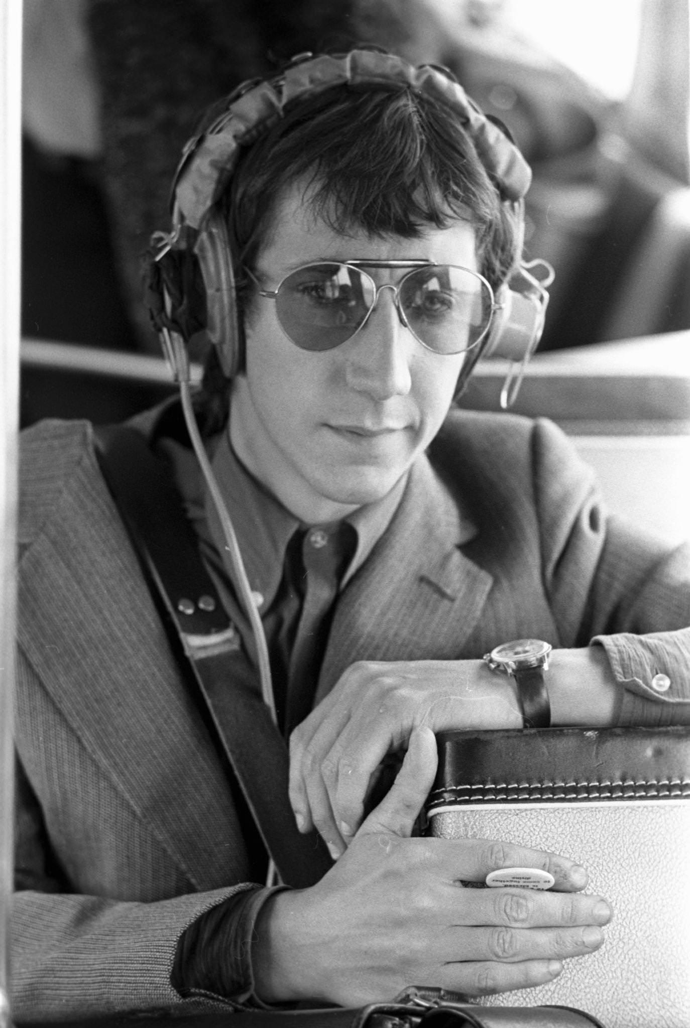 Pete Townshend En Route To A Performance At The Kiel Opera House In St. Louis, 1967.