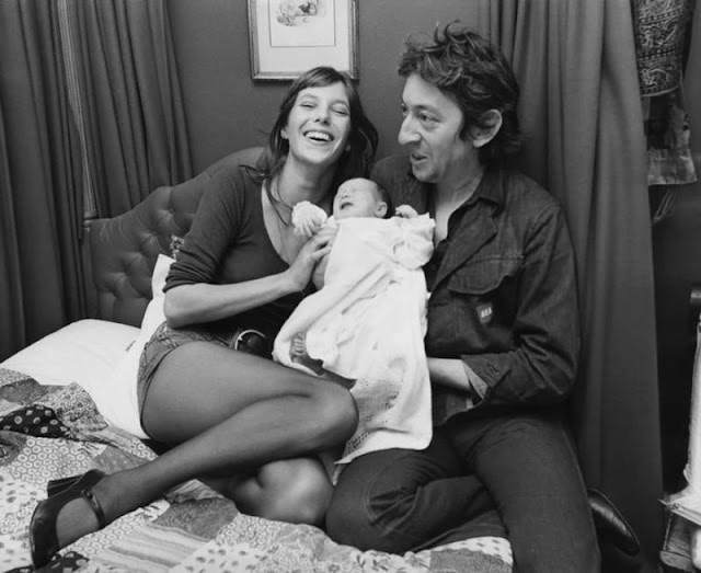 Serge Gainsbourg And Jane Birkin With Their Daughter Charlotte Gainsbourg In London, 1971