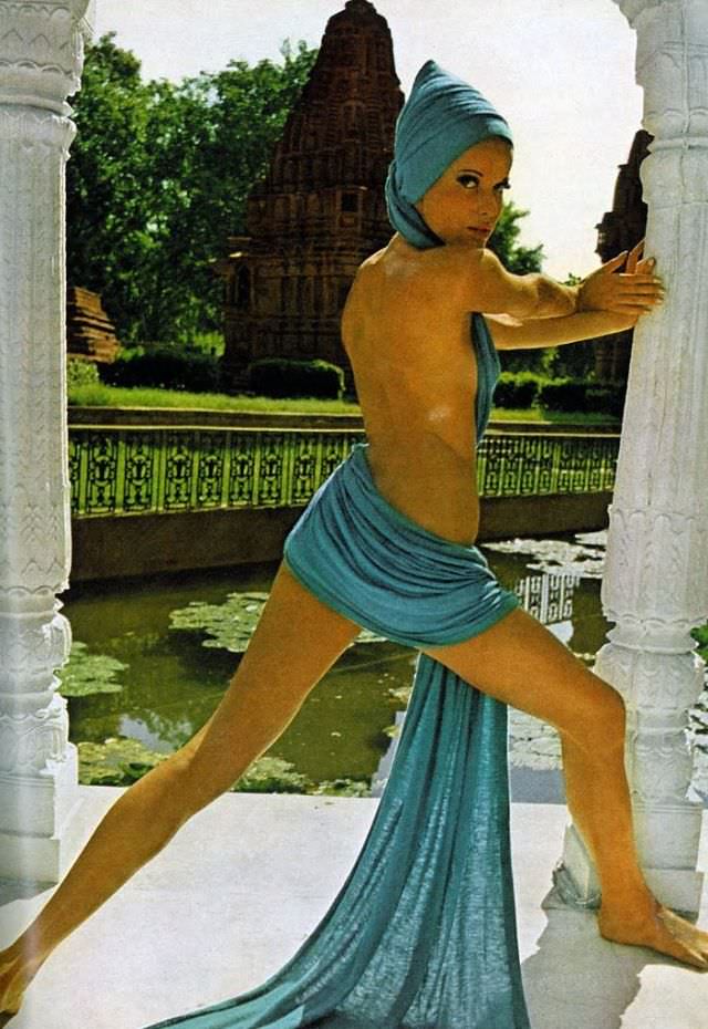 Veruschka In Gardens Of Mandor, India, 1968