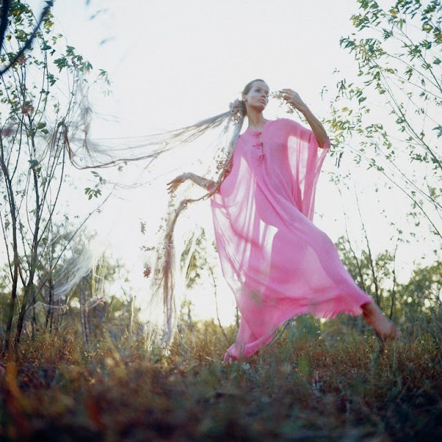 Veruschka In Pink Nightdress By Arthur Williams, 1968