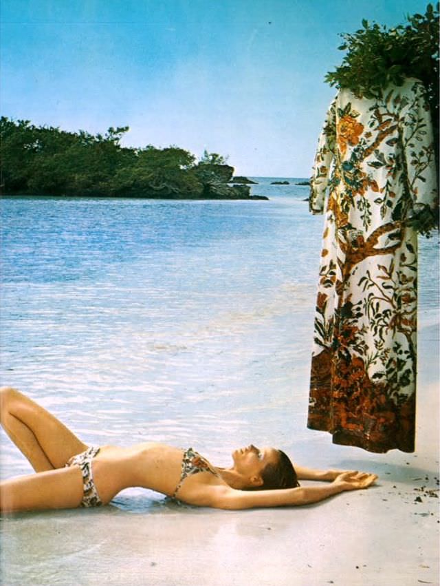 Veruschka On Beach In Columbia, 1969