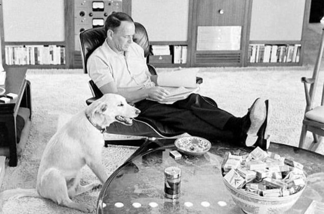 Frank Sinatra With Dog 1964