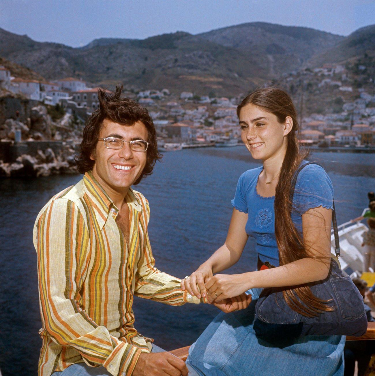 Al Bano And Romina Power During A Holiday In Greece, 1970S.