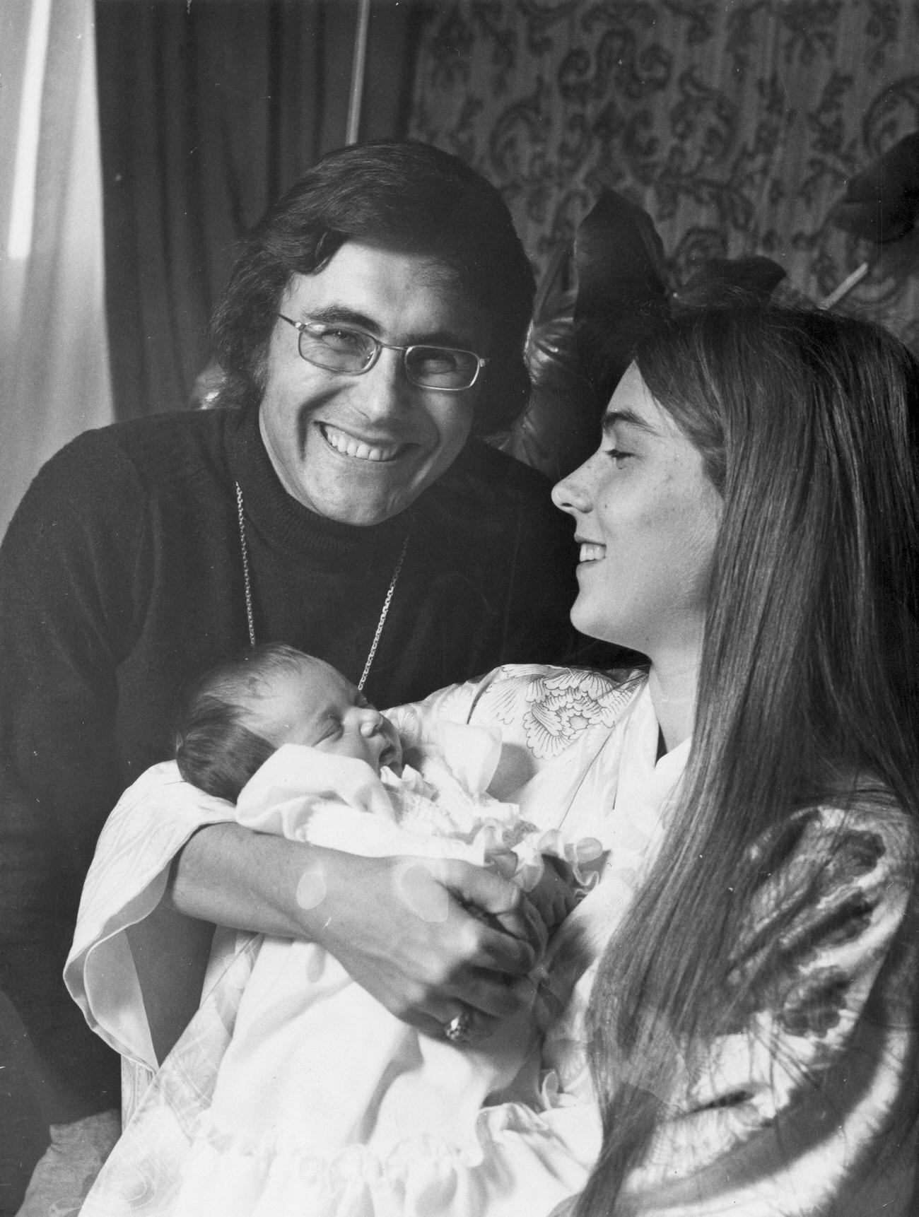 Romina Power And Al Bano With Daughter Ylenia In Italy, December 1970.