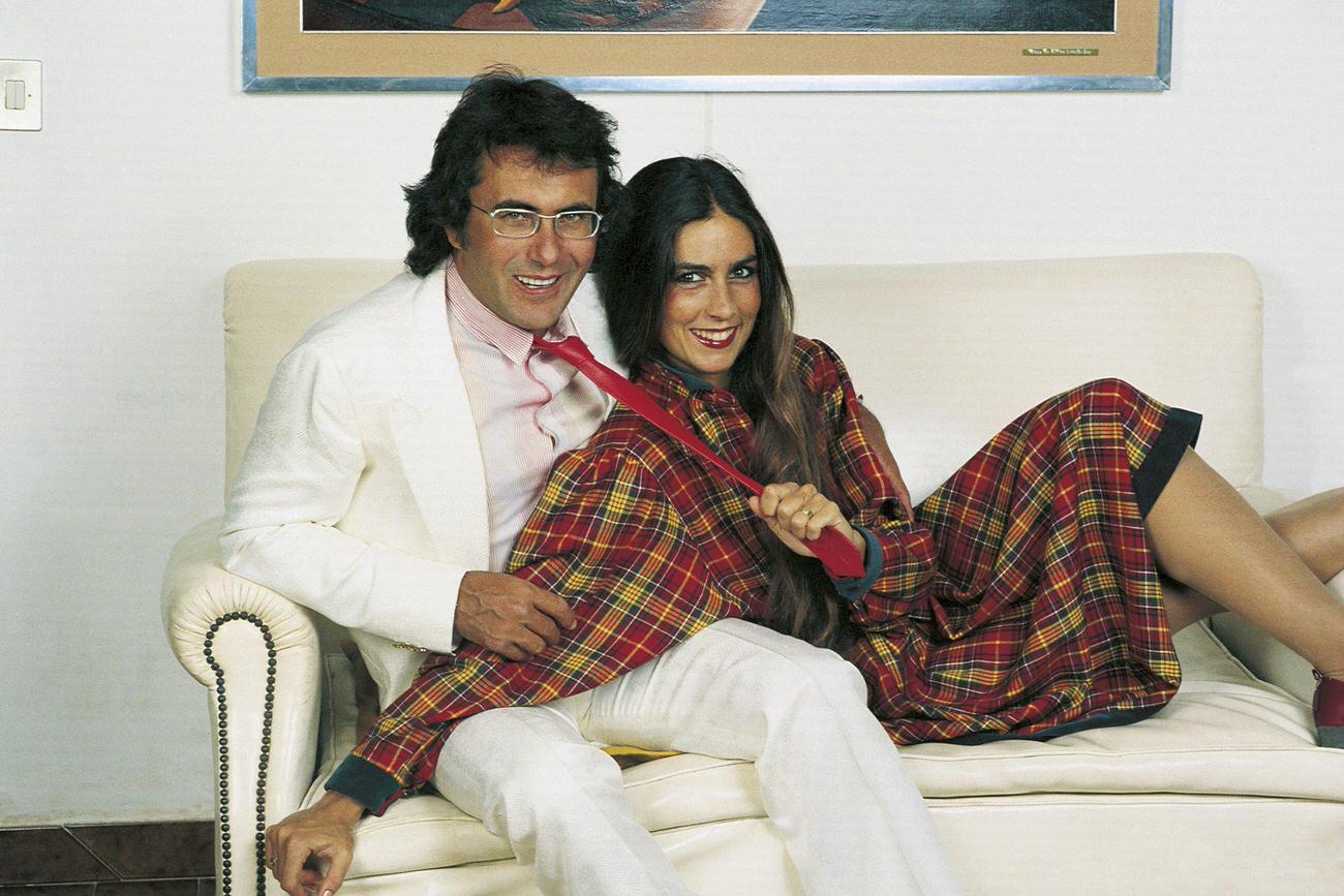 Al Bano And Romina Power Joking Together On The Sofa, 1984.