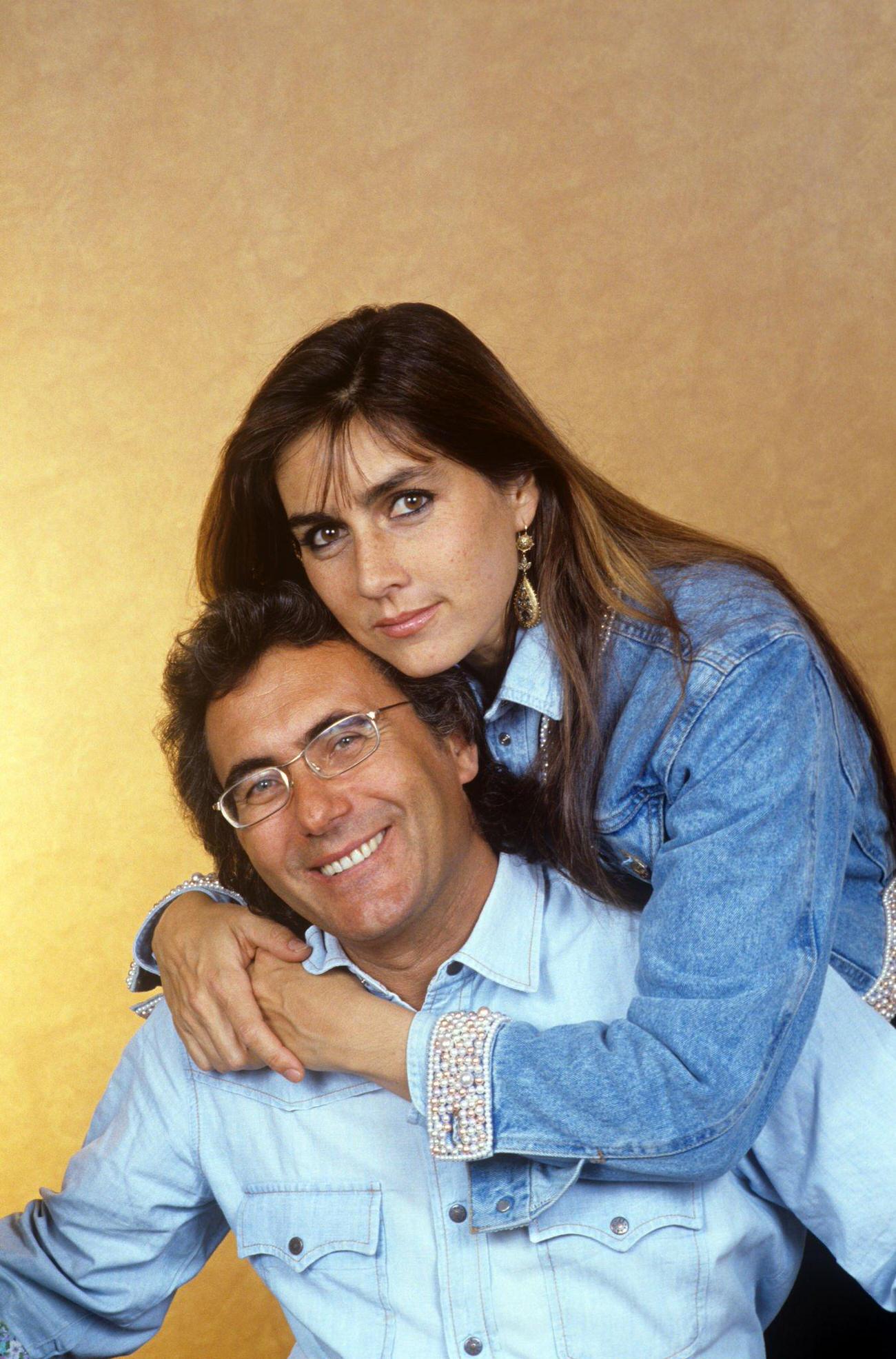 Romina Power Hugging Al Bano, 1990.