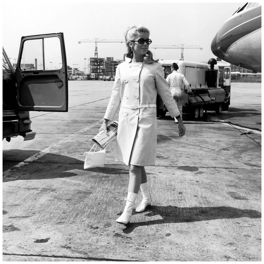 Catherine Deneuve In André Courrèges Boots And Coat, 1965