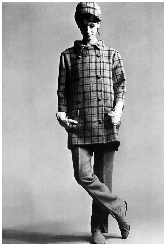 Simon D’aillencourt In André Courrèges Coat, Photographed By John French, 1964