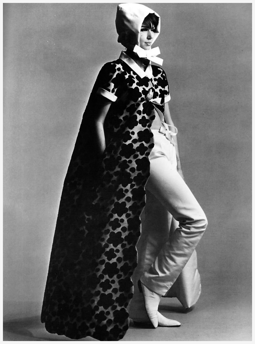 Simone D’aillencourt In André Courrèges Ensemble, Photographed By John French, 1964