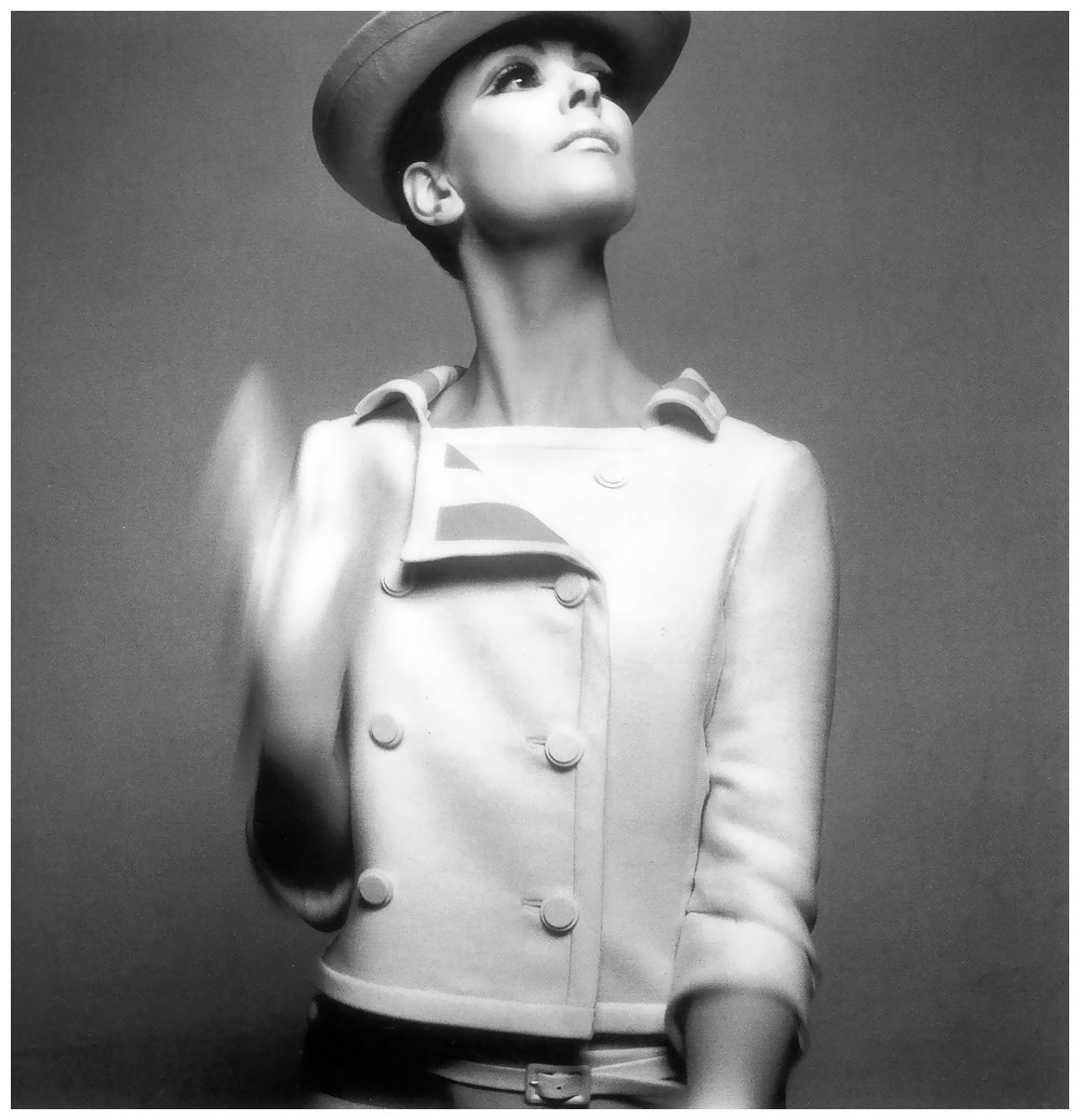 Melanie Hampshire In André Courrèges Coat, Photographed By Melvin Sokolsky For Harper’s Bazaar, 1965