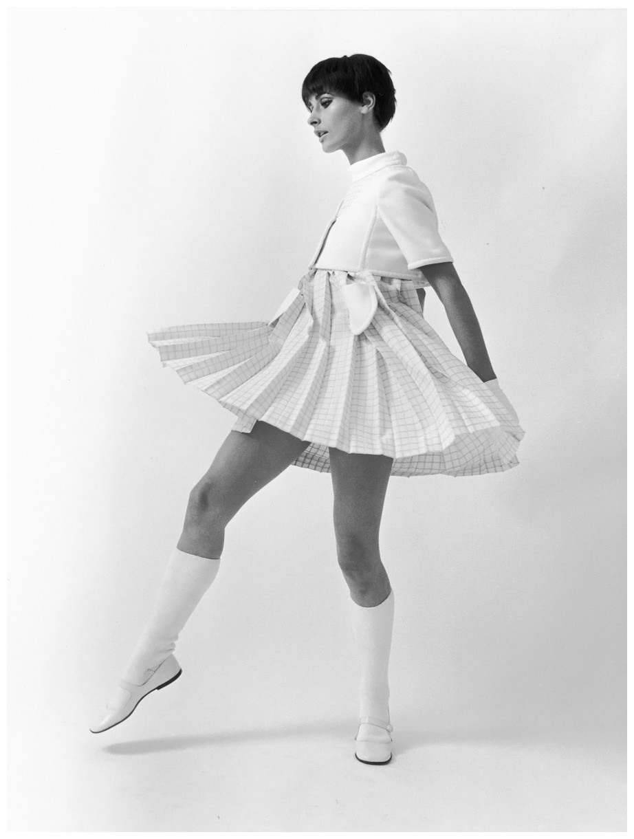 Astrid Schiller In André Courrèges Mini-Dress, Photographed By F.c. Gundlach, 1965