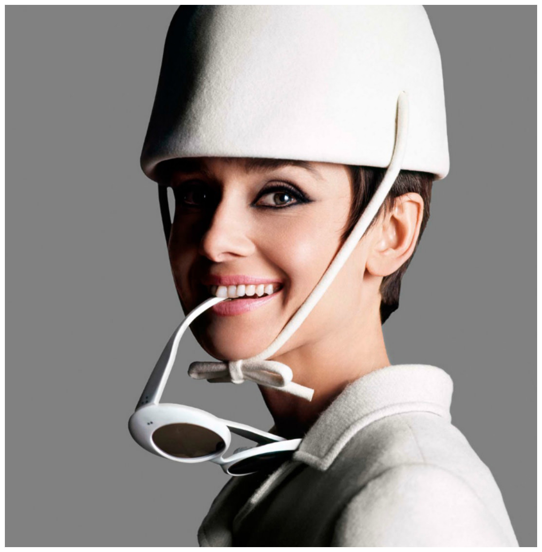 Audrey Hepburn In André Courrèges Hat, Photographed By Douglas Kirkland, 1965