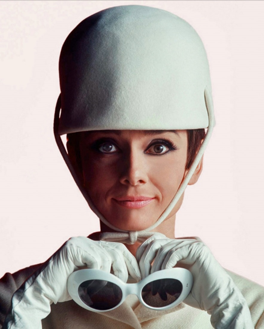 Audrey Hepburn In André Courrèges Hat, Photographed By Douglas Kirkland, 1965