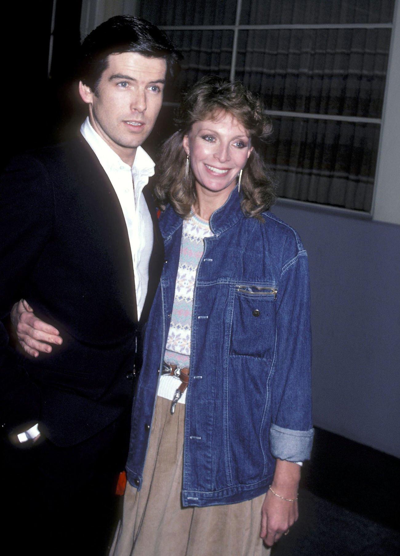 Pierce Brosnan And Cassandra Harris At &Amp;Quot;The Year Of Living Dangerously&Amp;Quot; Premiere Party, Culver City, 1983.