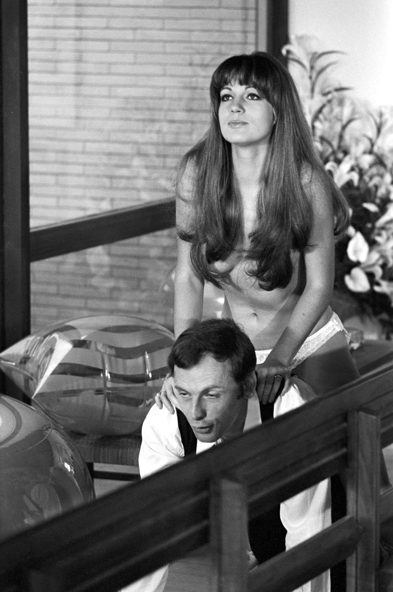 Catherine Spaak And Jean-Louis Trintignant In 'The Libertine', 1968.