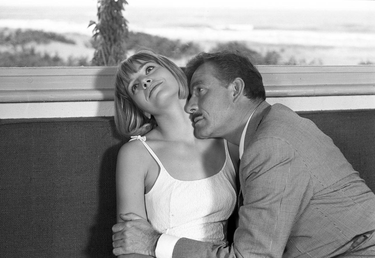 Ugo Tognazzi And Catherine Spaak In 'Crazy Desire', 1962.