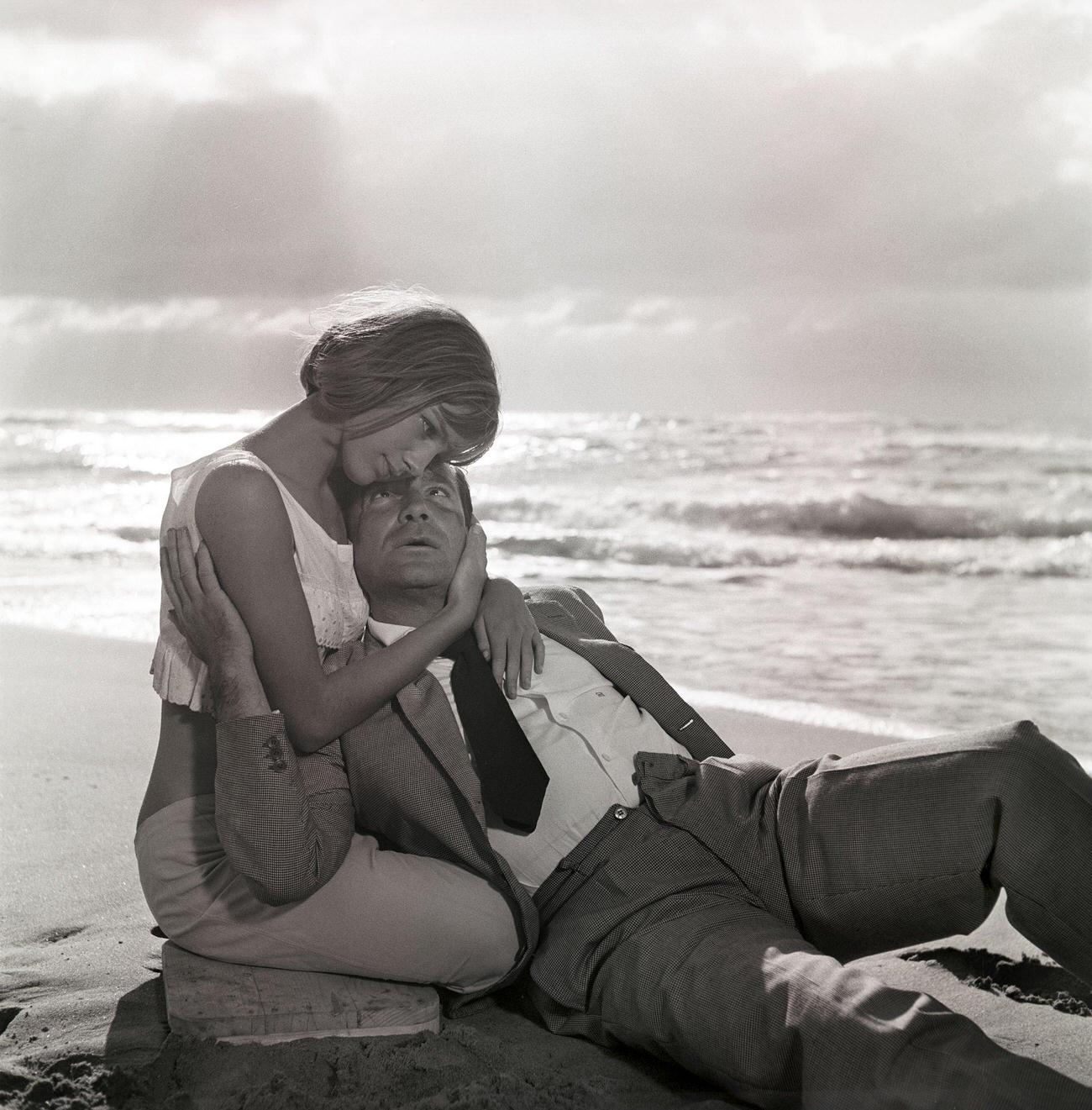 Ugo Tognazzi And Catherine Spaak In 'Crazy Desire', 1962.