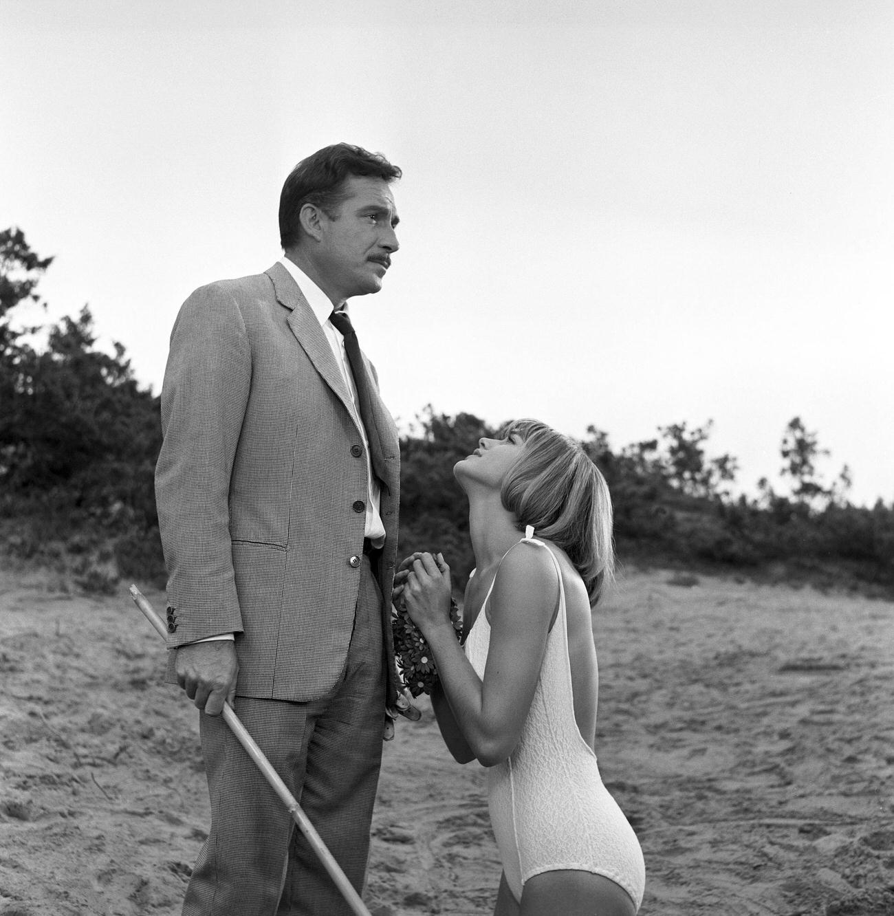 Ugo Tognazzi And Catherine Spaak In 'Crazy Desire', 1962.