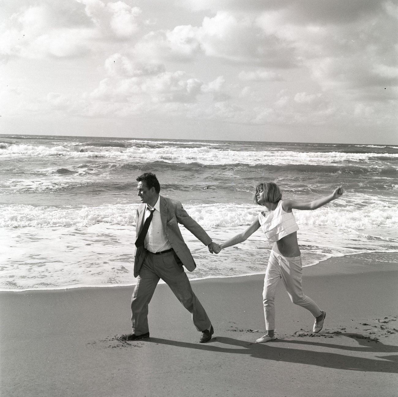 Ugo Tognazzi And Catherine Spaak In 'Crazy Desire', 1962.