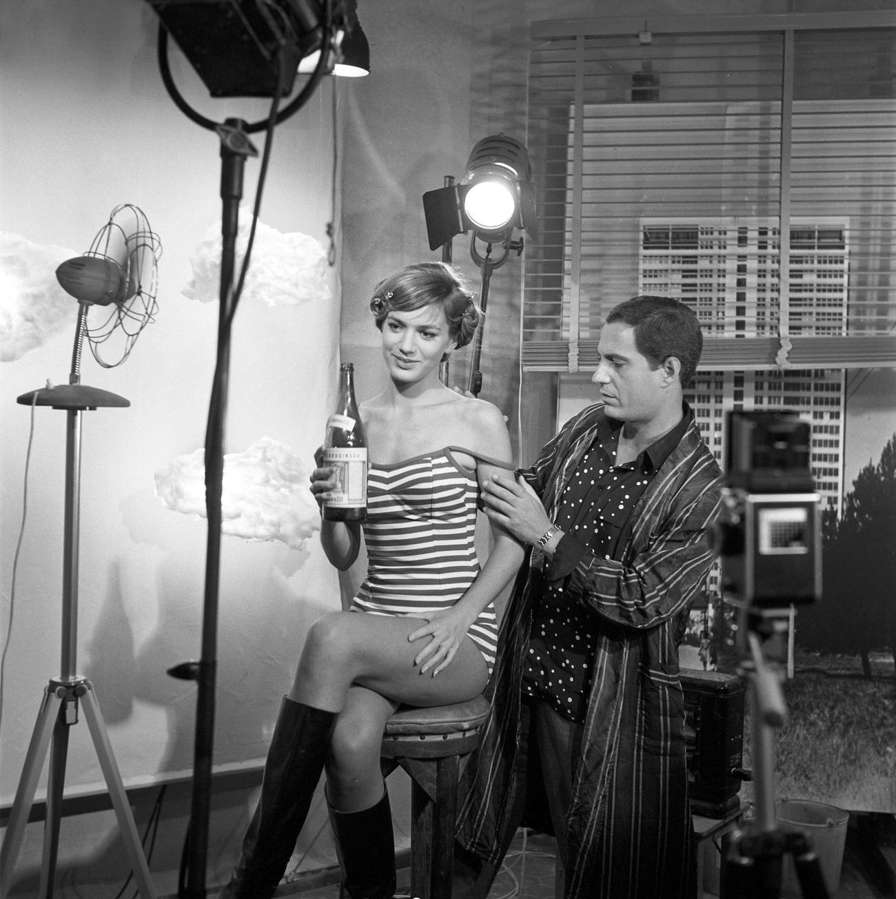 Catherine Spaak And Nino Manfredi In 'The Girl From Parma', 1962.