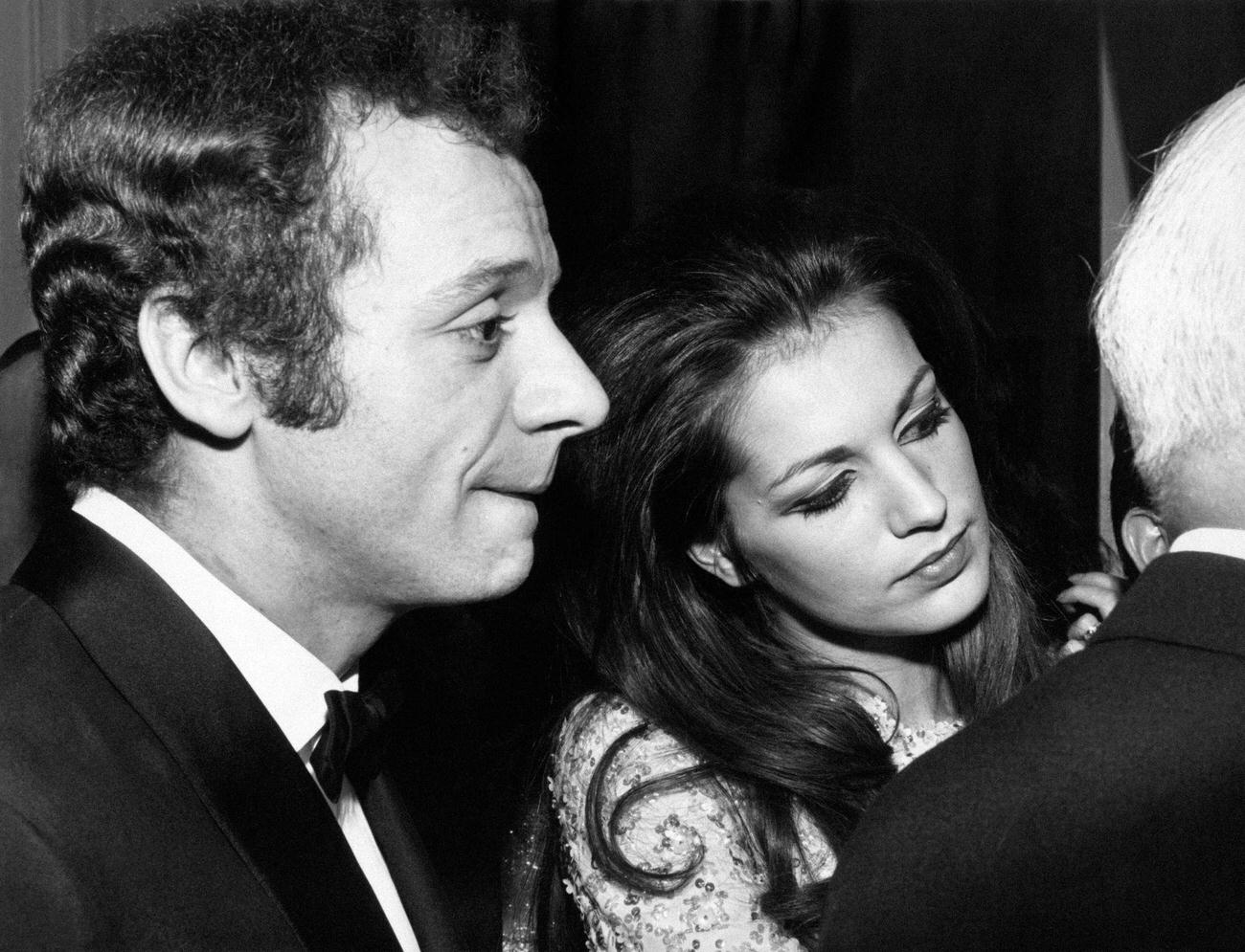 Johnny Dorelli And Catherine Spaak, Sanremo, Italy, January 1969.