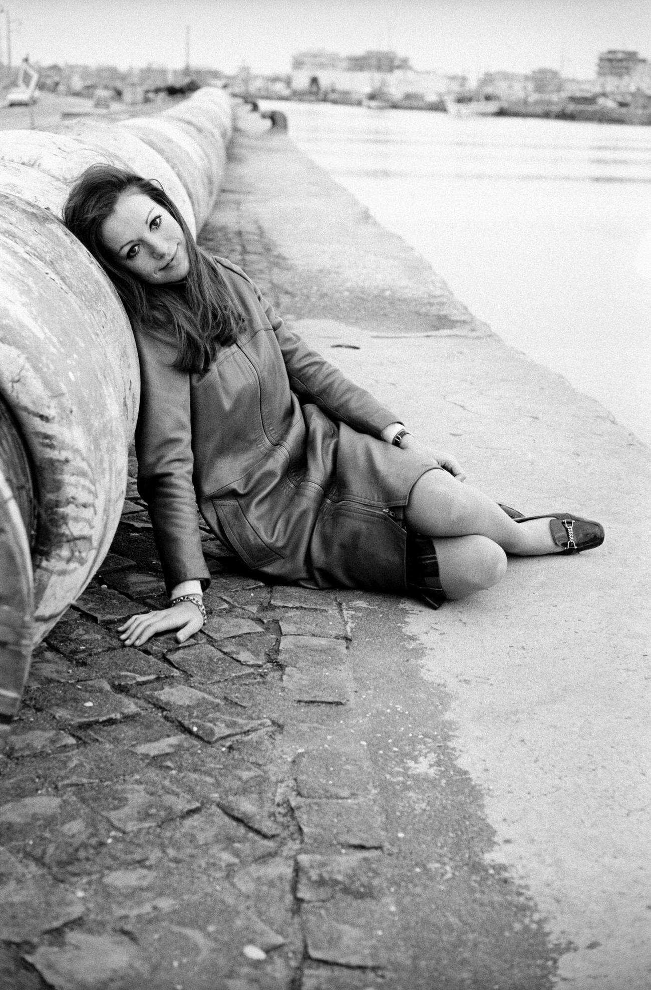 Catherine Spaak Leaned On A Bumper, 1968.