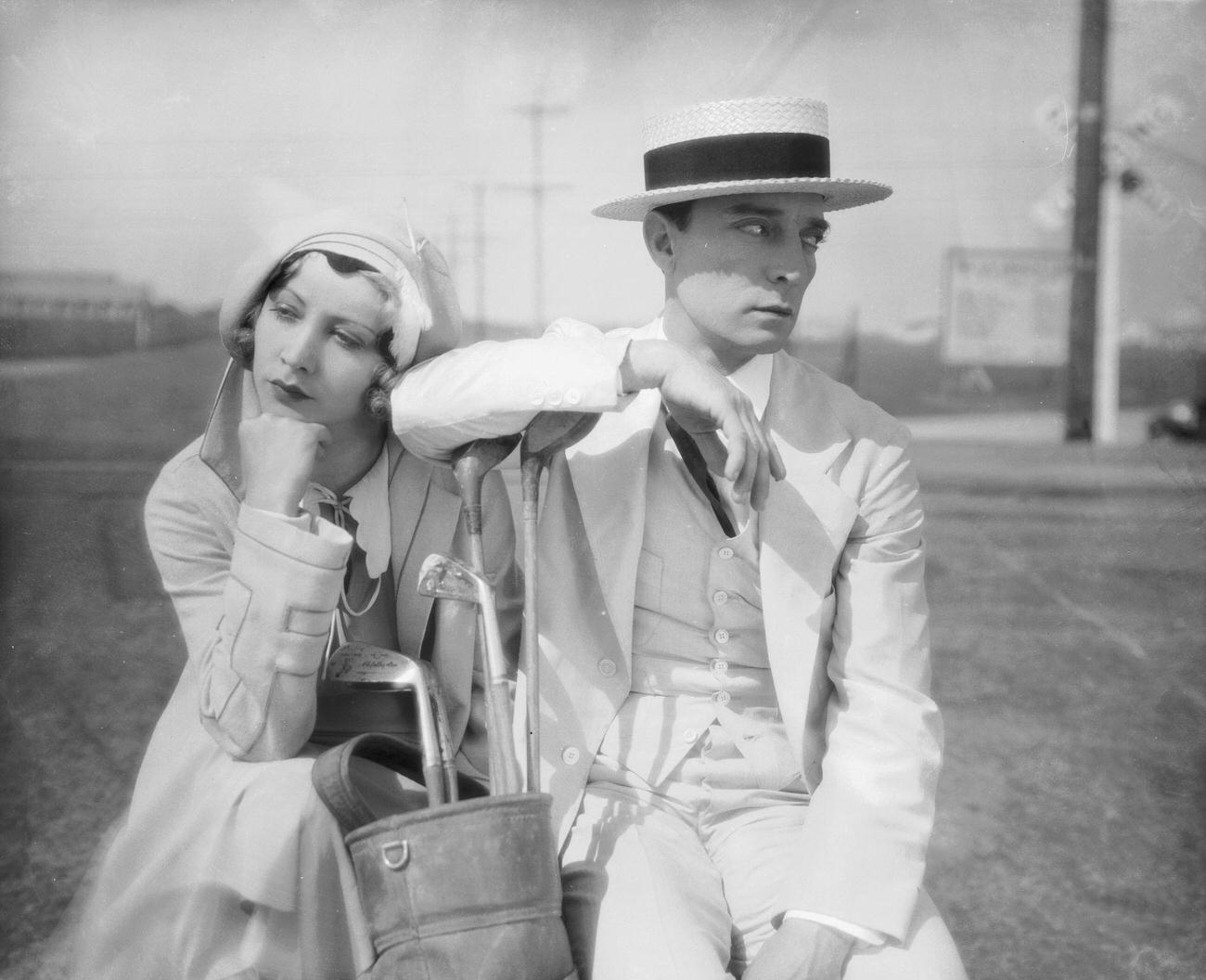 Buster Keaton And Charlotte Greenwood In 'Parlor, Bedroom And Bath', 1931.
