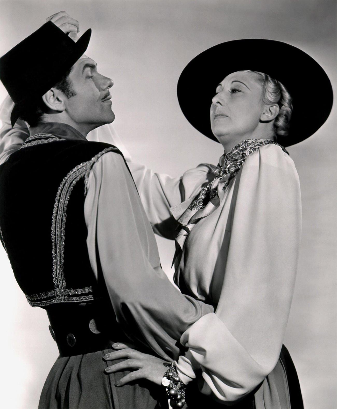 Charlotte Greenwood And Leonid Kinskey In 'Down Argentine Way'.