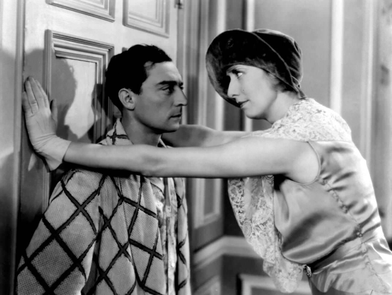 Charlotte Greenwood With Buster Keaton In 'Parlor, Bedroom And Bath', 1931.
