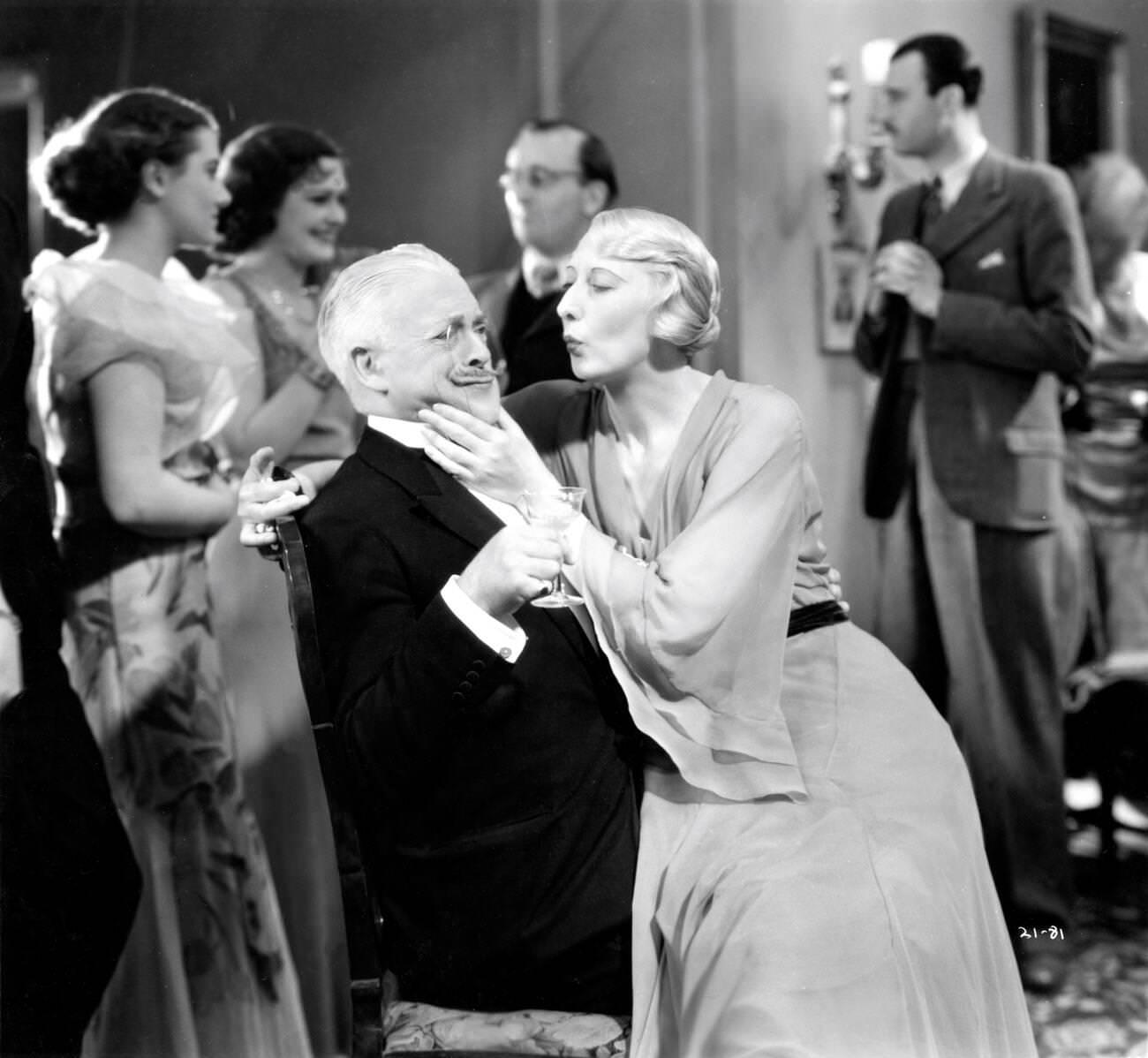 Charlotte Greenwood With Cyril Maude In 'Orders Is Orders', 1933.