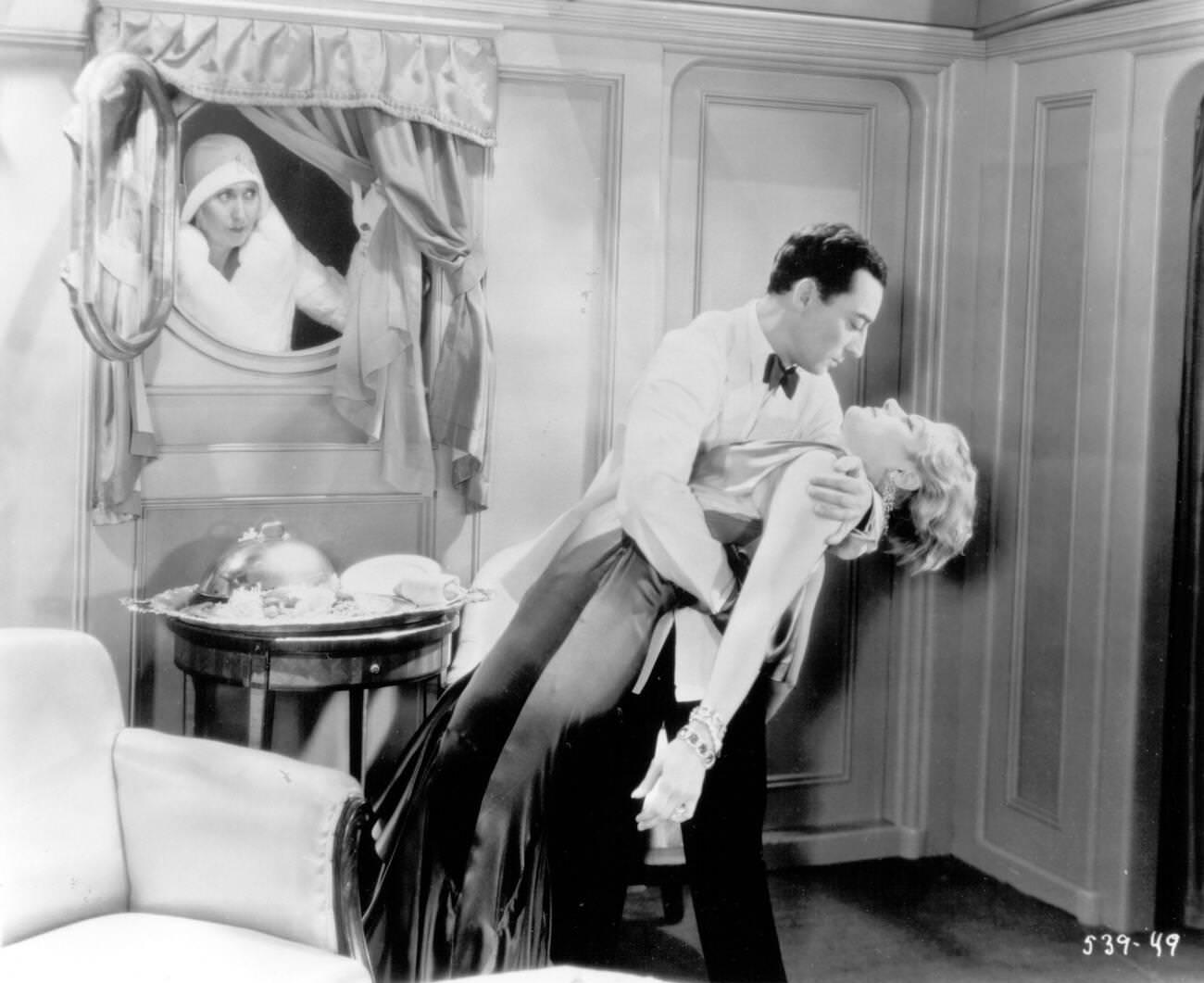 Buster Keaton And Charlotte Greenwood In 'Parlor, Bedroom And Bath', 1931.
