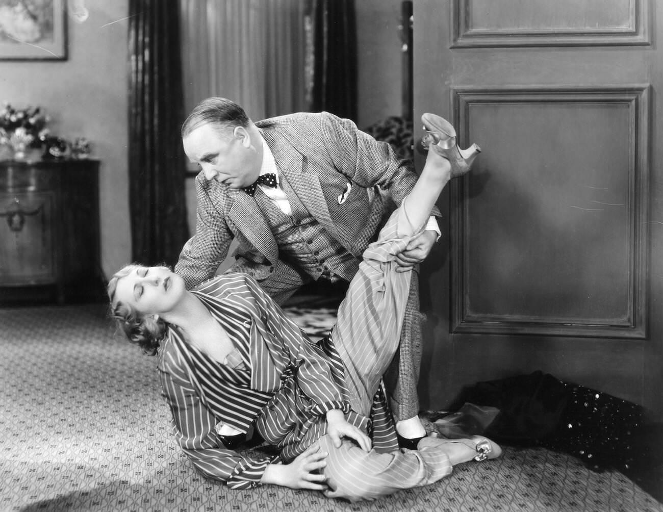 Charlotte Greenwood And Harry Stubbs In 'Stepping Out', 1931.